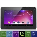 7" Capacitiva Tela Android 4.0 2160P HD Tablet Celular w/ Câ