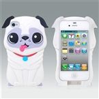 Case 3D Dog Branco para iPhone 4/4S