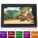 7" Android 4.0 2160P HD Tablet PC w/ WiFi 0.3MP Câmera L-136